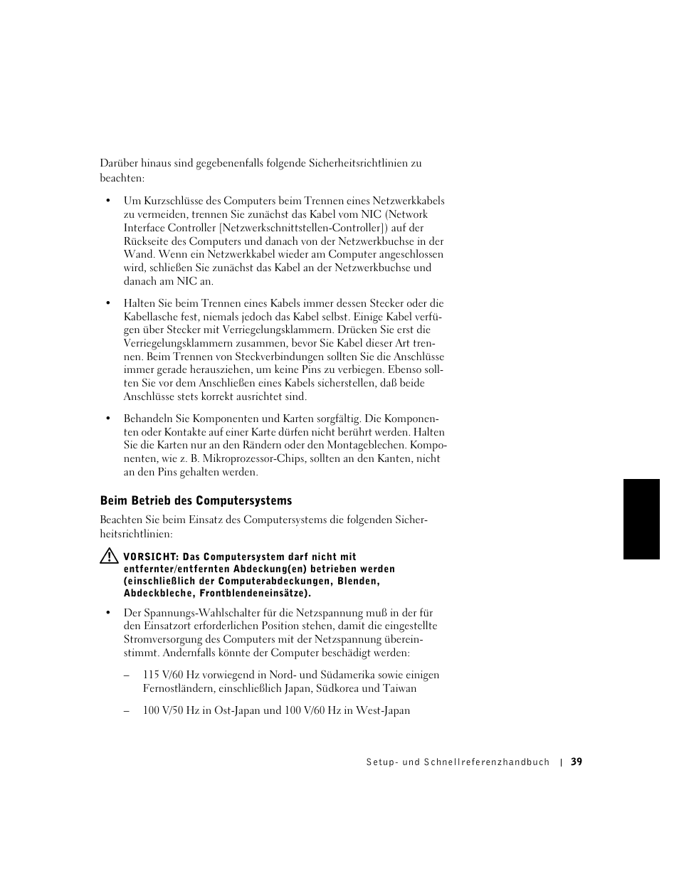 Beim betrieb des computersystems | Dell OptiPlex GX240 User Manual | Page 41 / 86
