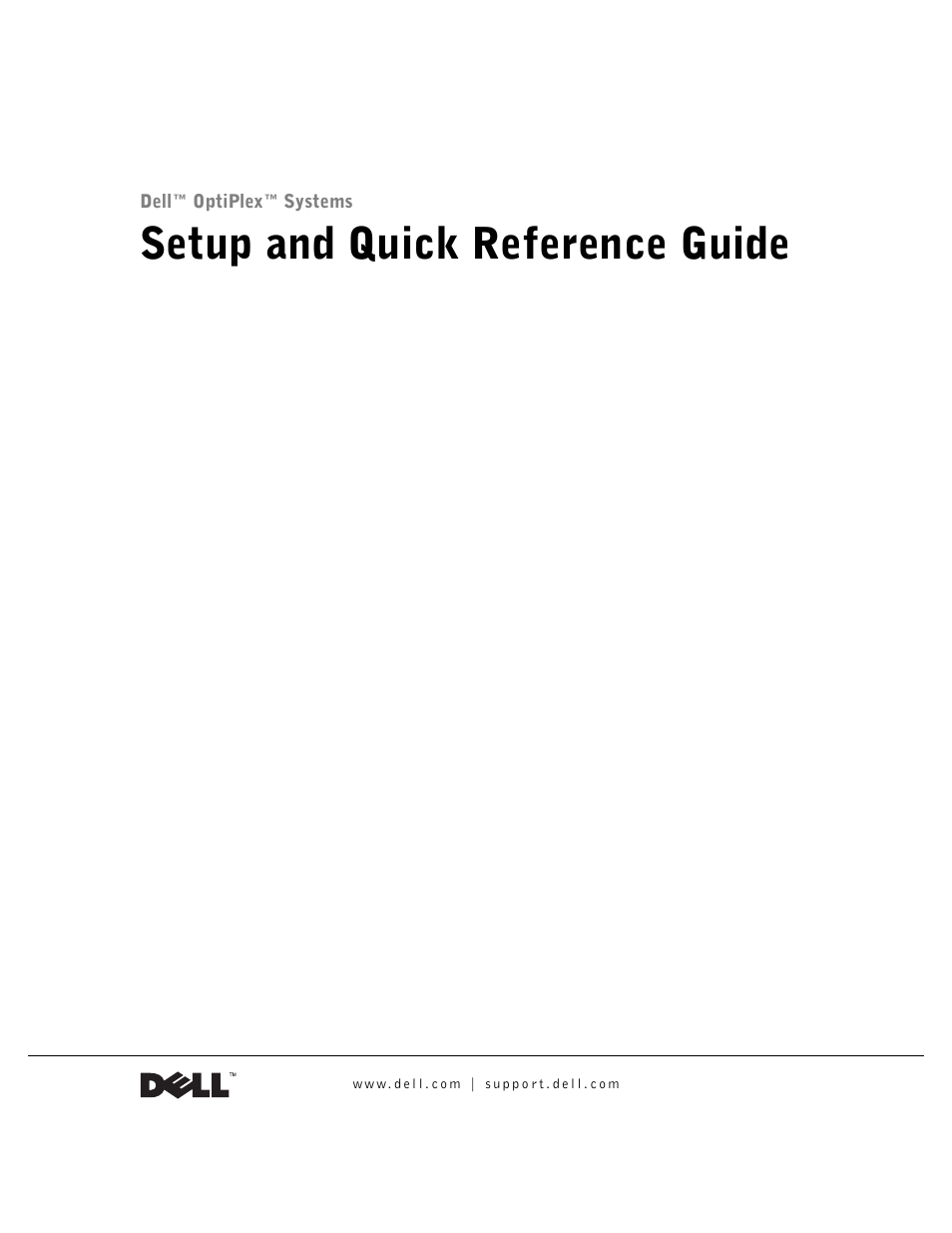 Setup and quick reference guide | Dell OptiPlex GX240 User Manual | Page 5 / 86