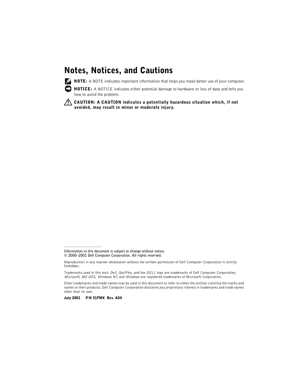 Dell OptiPlex GX240 User Manual | Page 6 / 86