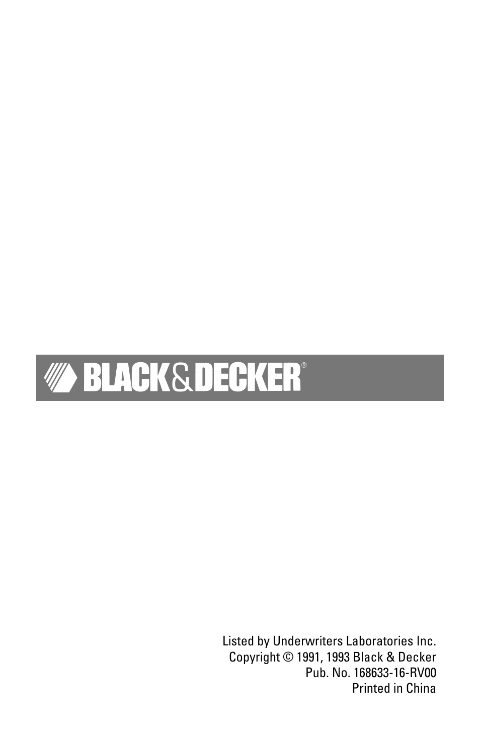 Black & Decker HS90 User Manual | Page 30 / 30