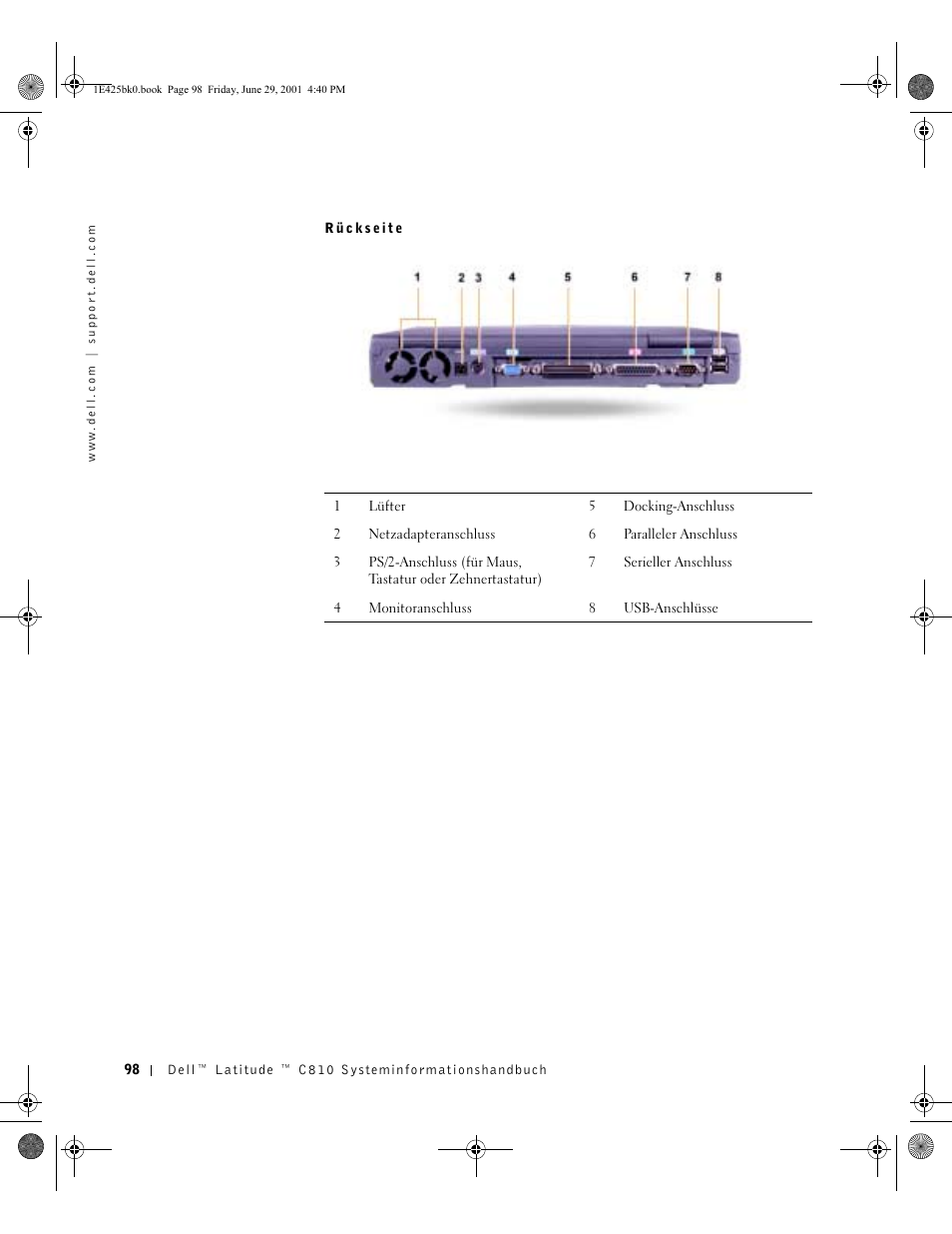 Dell Latitude C810 User Manual | Page 100 / 188