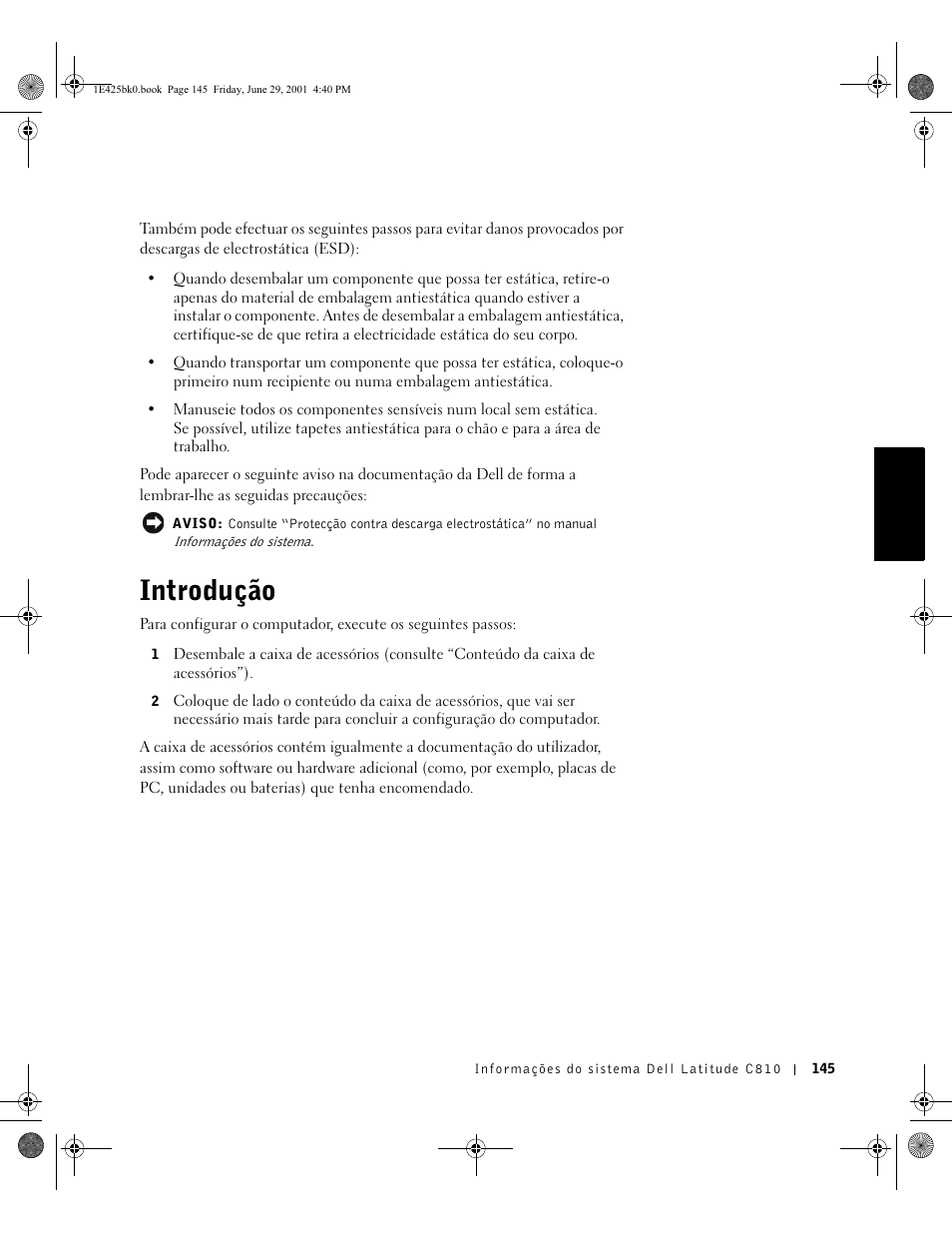 Introdução | Dell Latitude C810 User Manual | Page 147 / 188