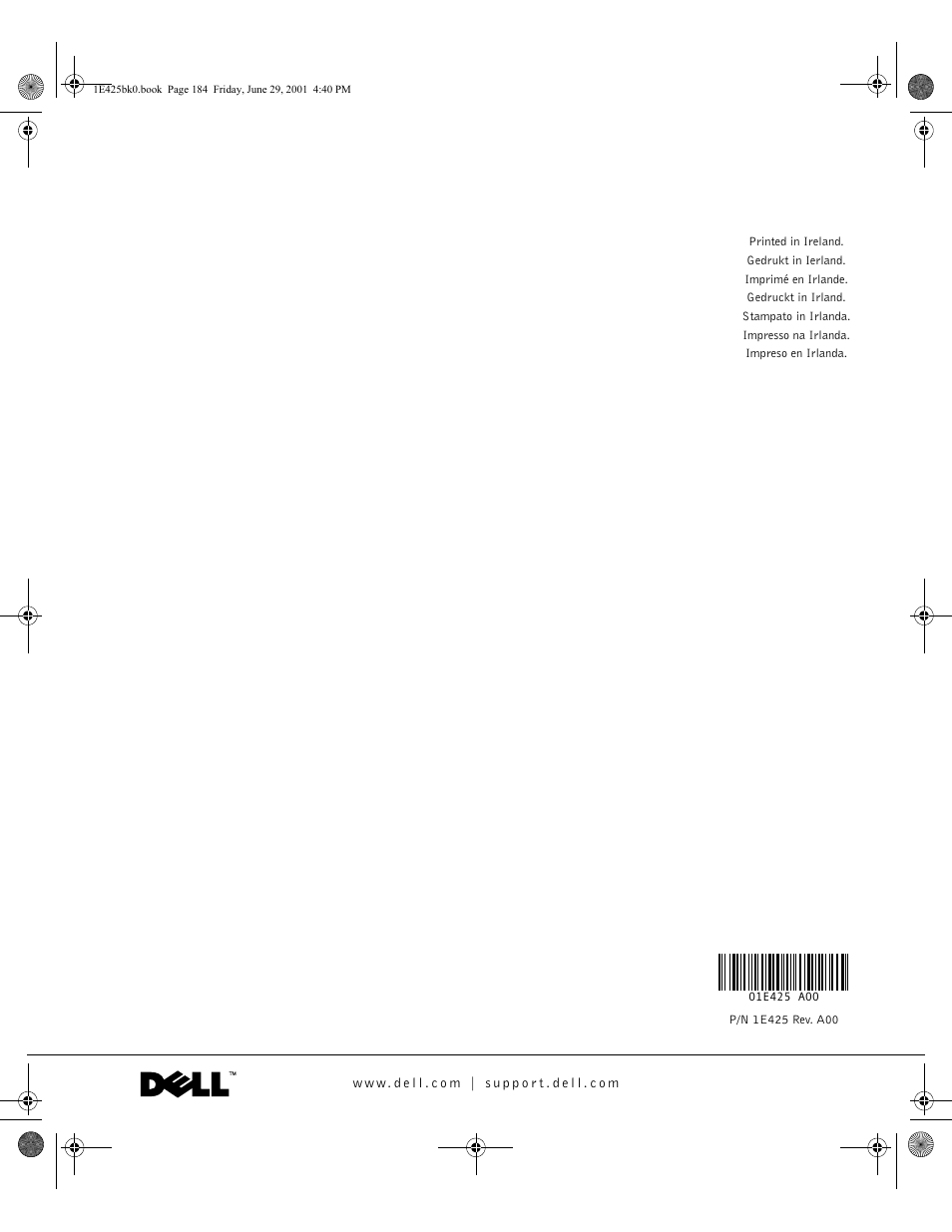 Dell Latitude C810 User Manual | Page 188 / 188