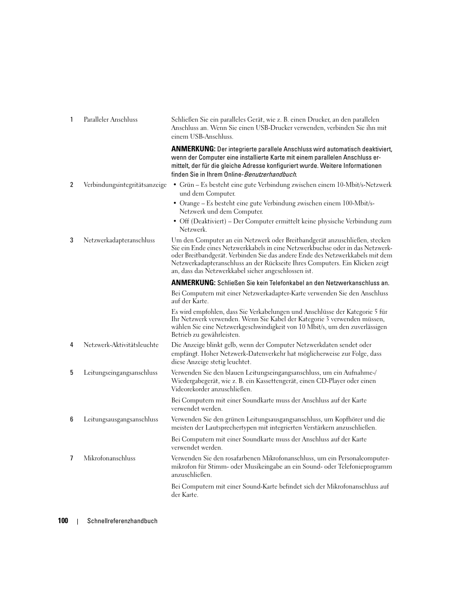 Dell OptiPlex 210L User Manual | Page 100 / 258