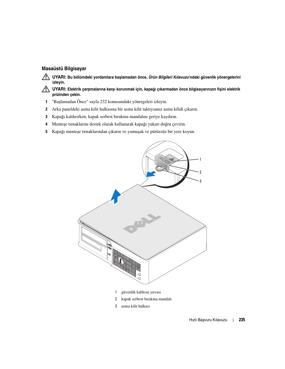 Masaüstü bilgisayar | Dell OptiPlex 210L User Manual | Page 235 / 258