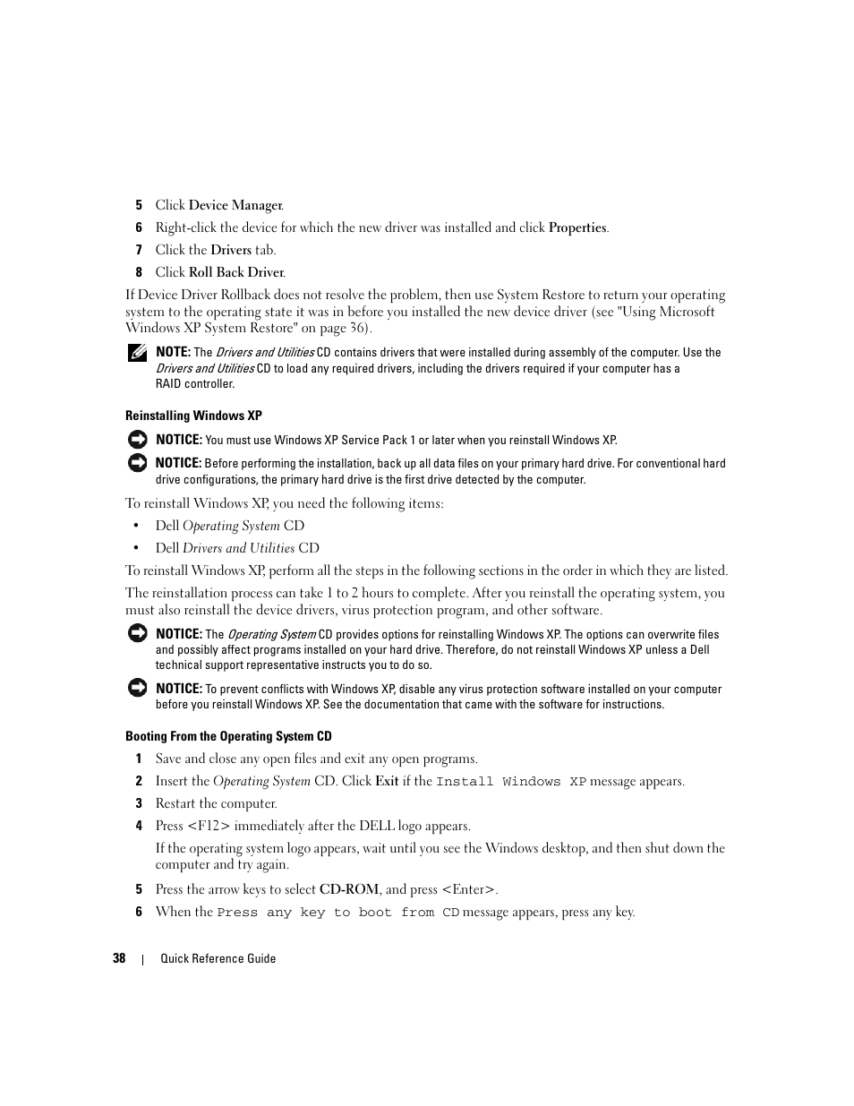 Dell OptiPlex 210L User Manual | Page 38 / 258