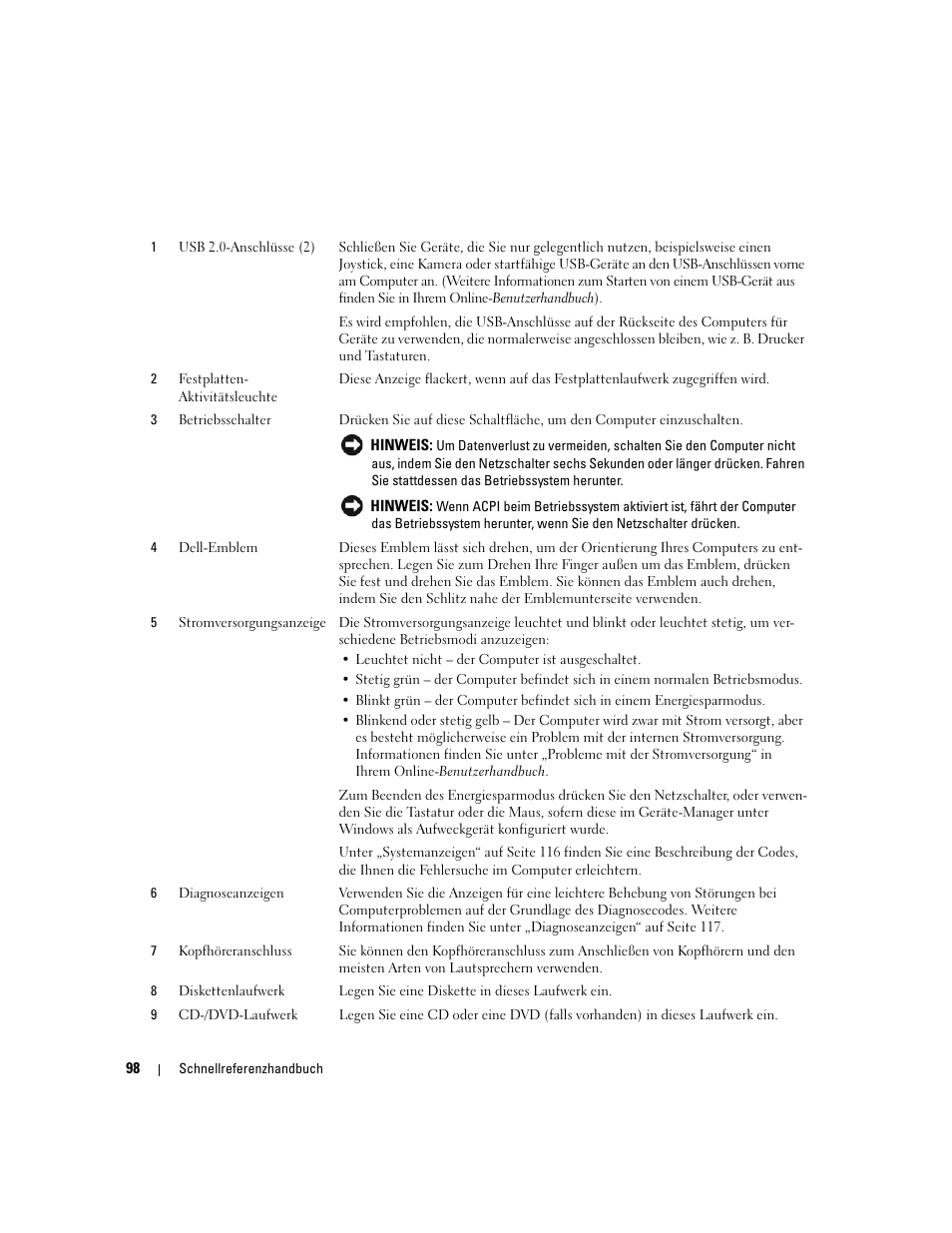 Dell OptiPlex 210L User Manual | Page 98 / 258