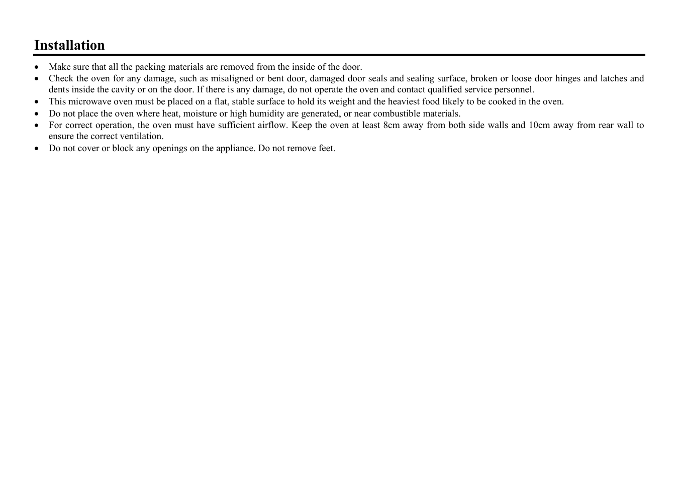 Installation | Hyundai H-MW1120 User Manual | Page 5 / 22