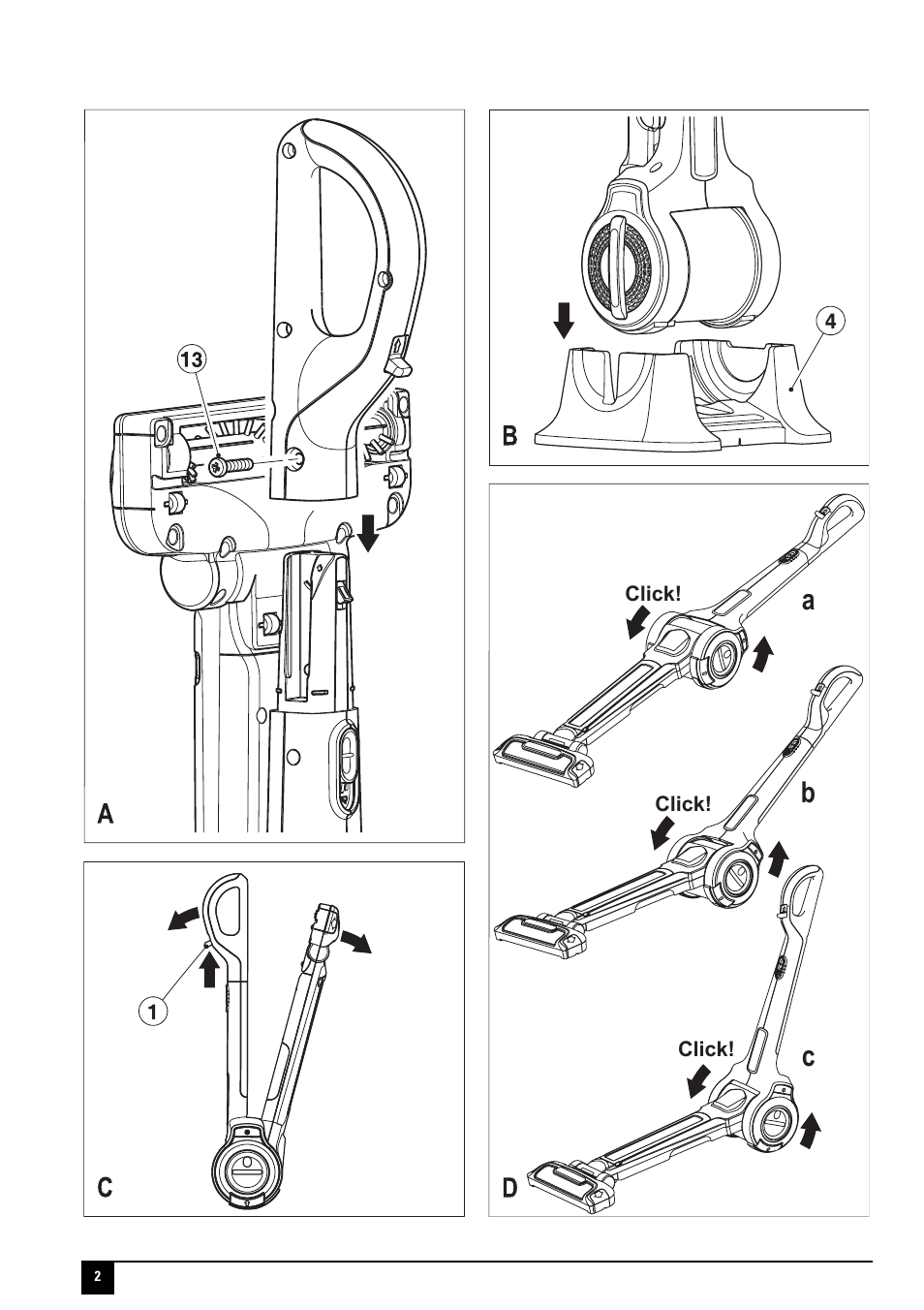 Ab c | Black & Decker FV1805N User Manual | Page 2 / 12