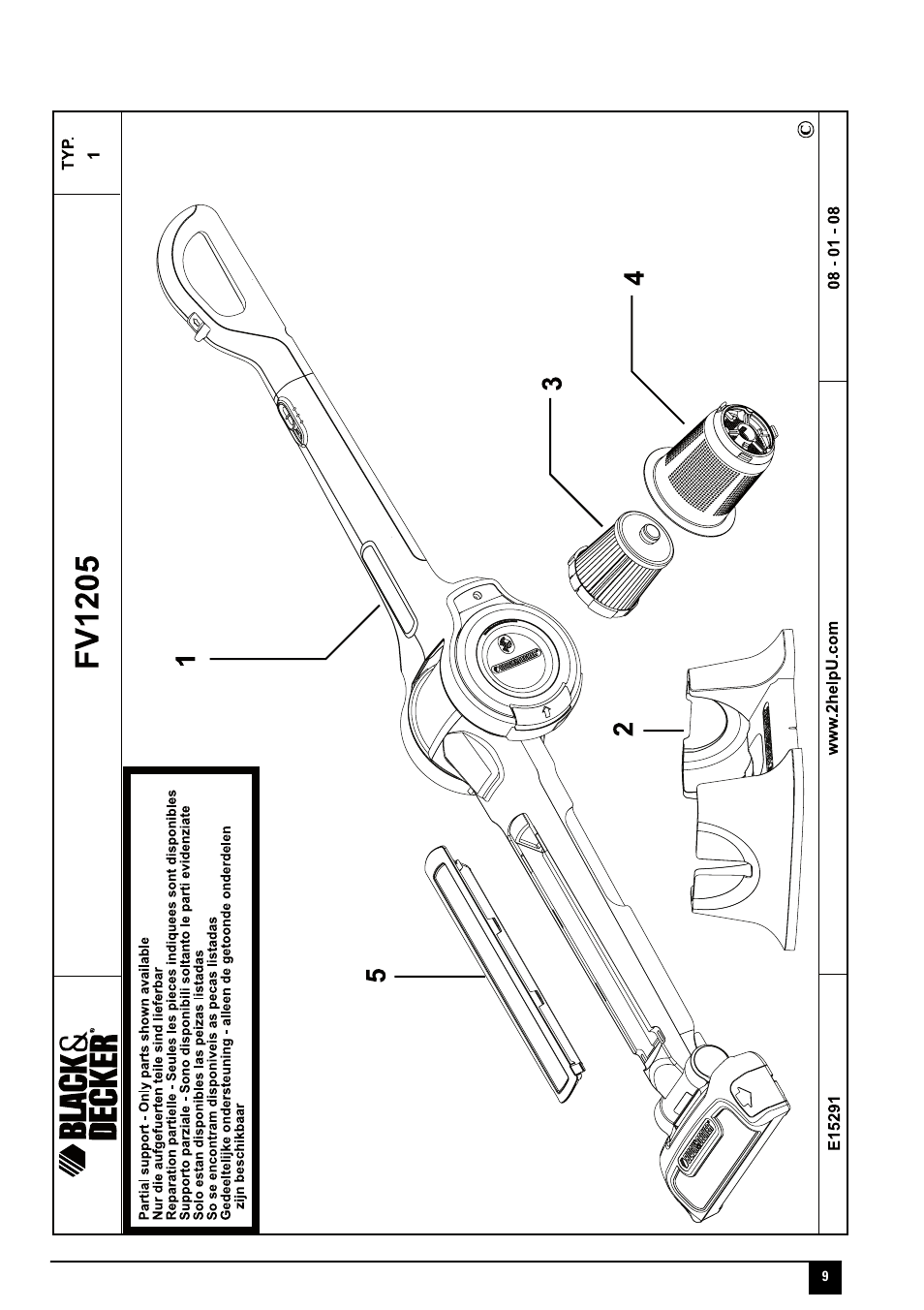 Black & Decker FV1805N User Manual | Page 9 / 12