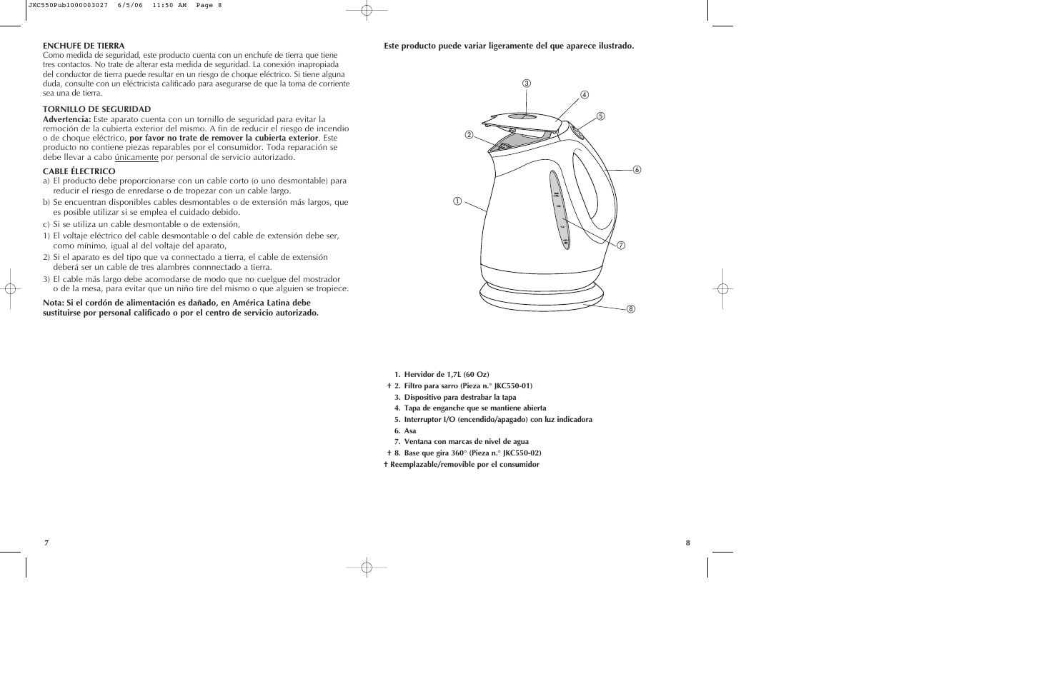 Black & Decker JKC550 User Manual | Page 5 / 11