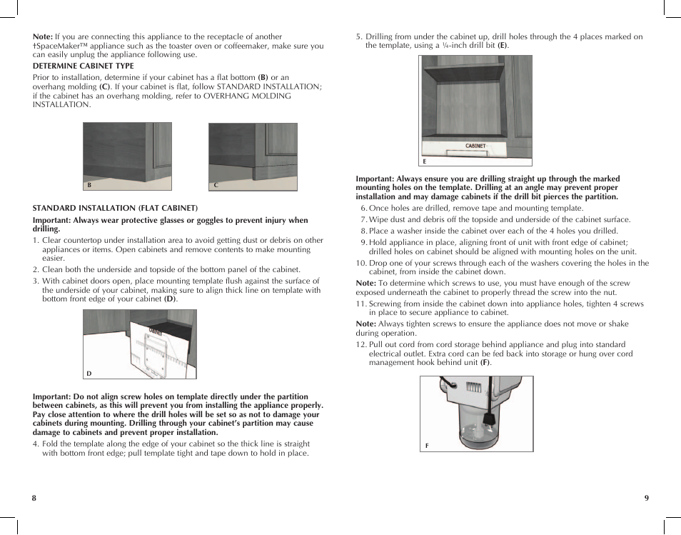 Black & Decker Spacemaker CG700 User Manual | Page 5 / 23