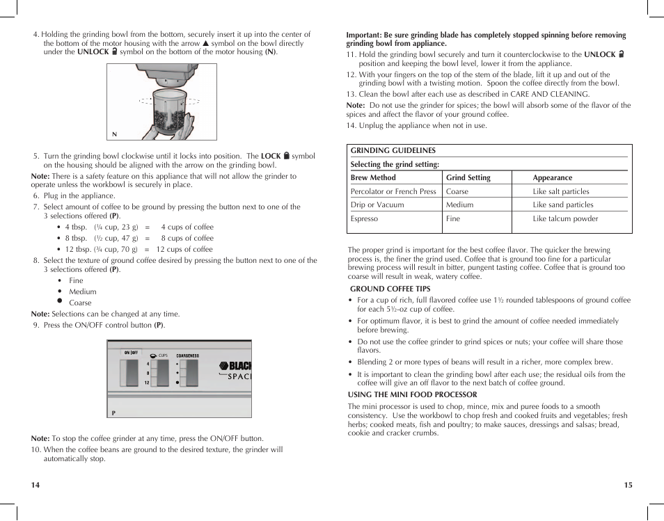 Black & Decker Spacemaker CG700 User Manual | Page 8 / 23