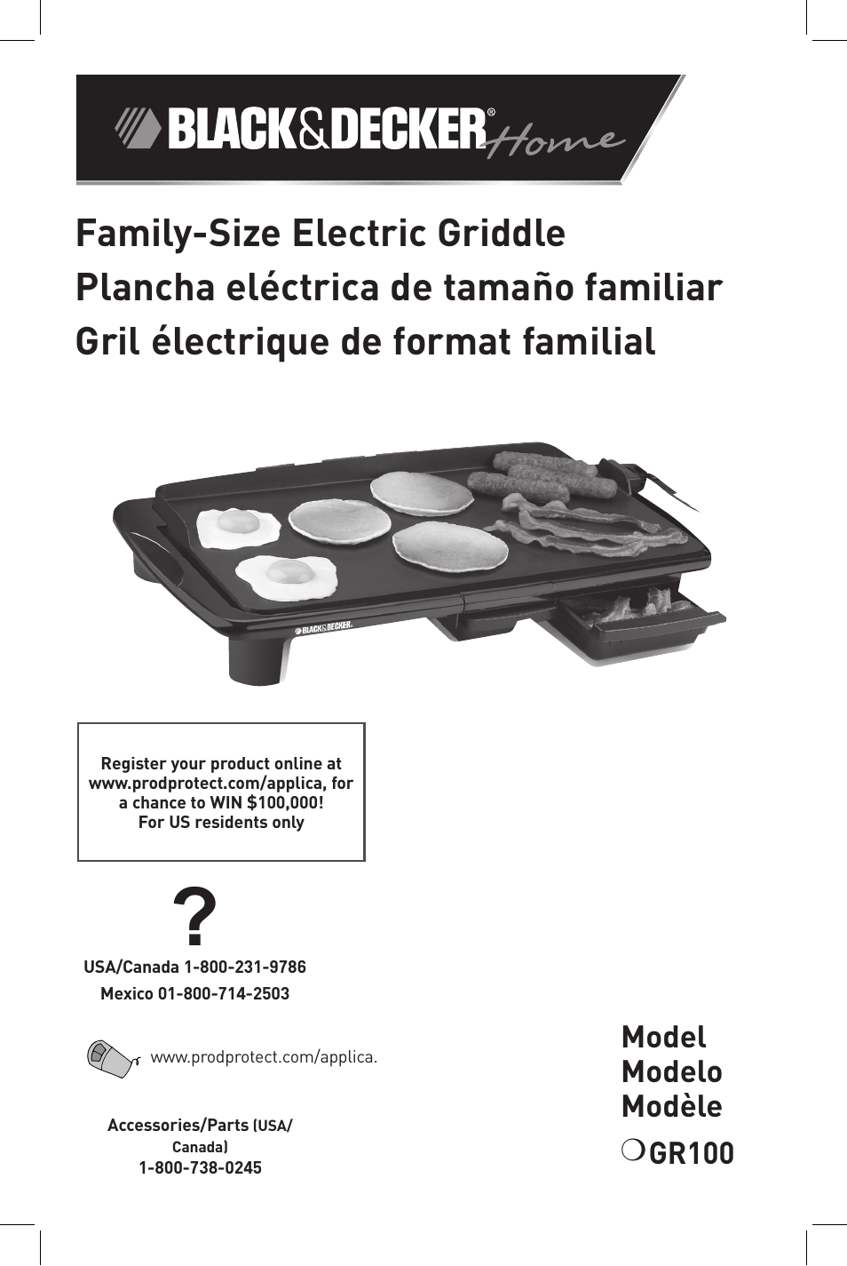 Black & Decker GR100 User Manual | 15 pages