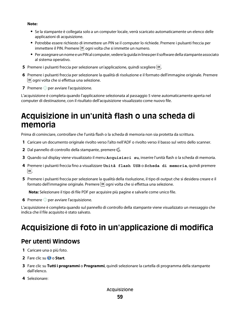 Per utenti windows | Dell V313w All In One Wireless Inkjet Printer User Manual | Page 59 / 140