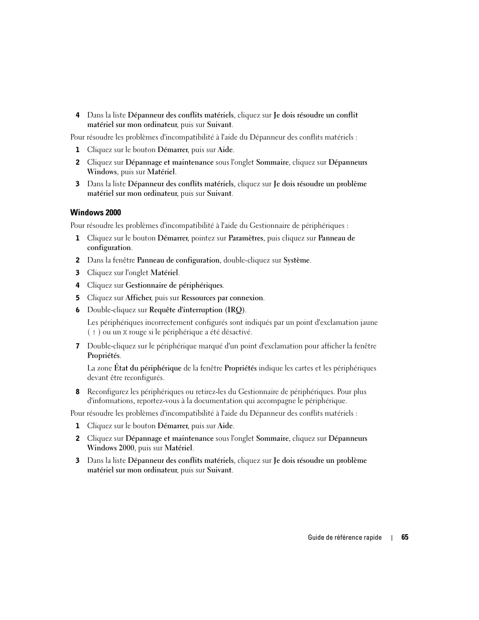 Windows 2000 | Dell Precision 470 User Manual | Page 65 / 210