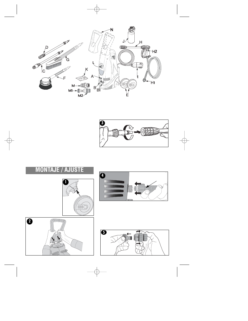 Montaje / ajuste | Black & Decker 598121-00 User Manual | Page 26 / 36