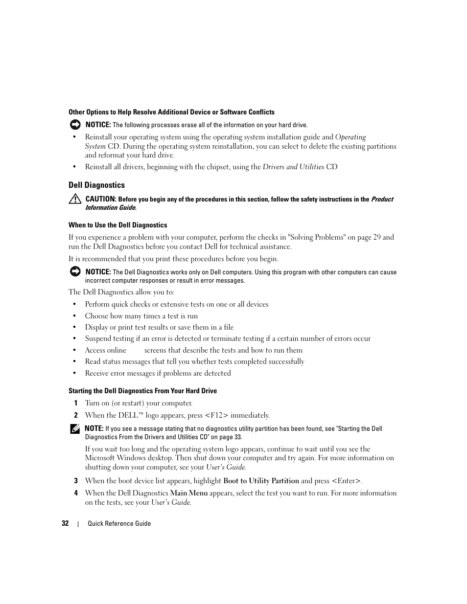 Dell diagnostics | Dell Precision 690 User Manual | Page 32 / 234