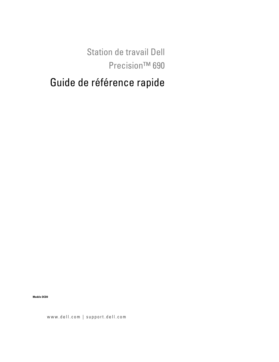 Guide de référence rapide, Station de travail dell precision™ 690 | Dell Precision 690 User Manual | Page 45 / 234