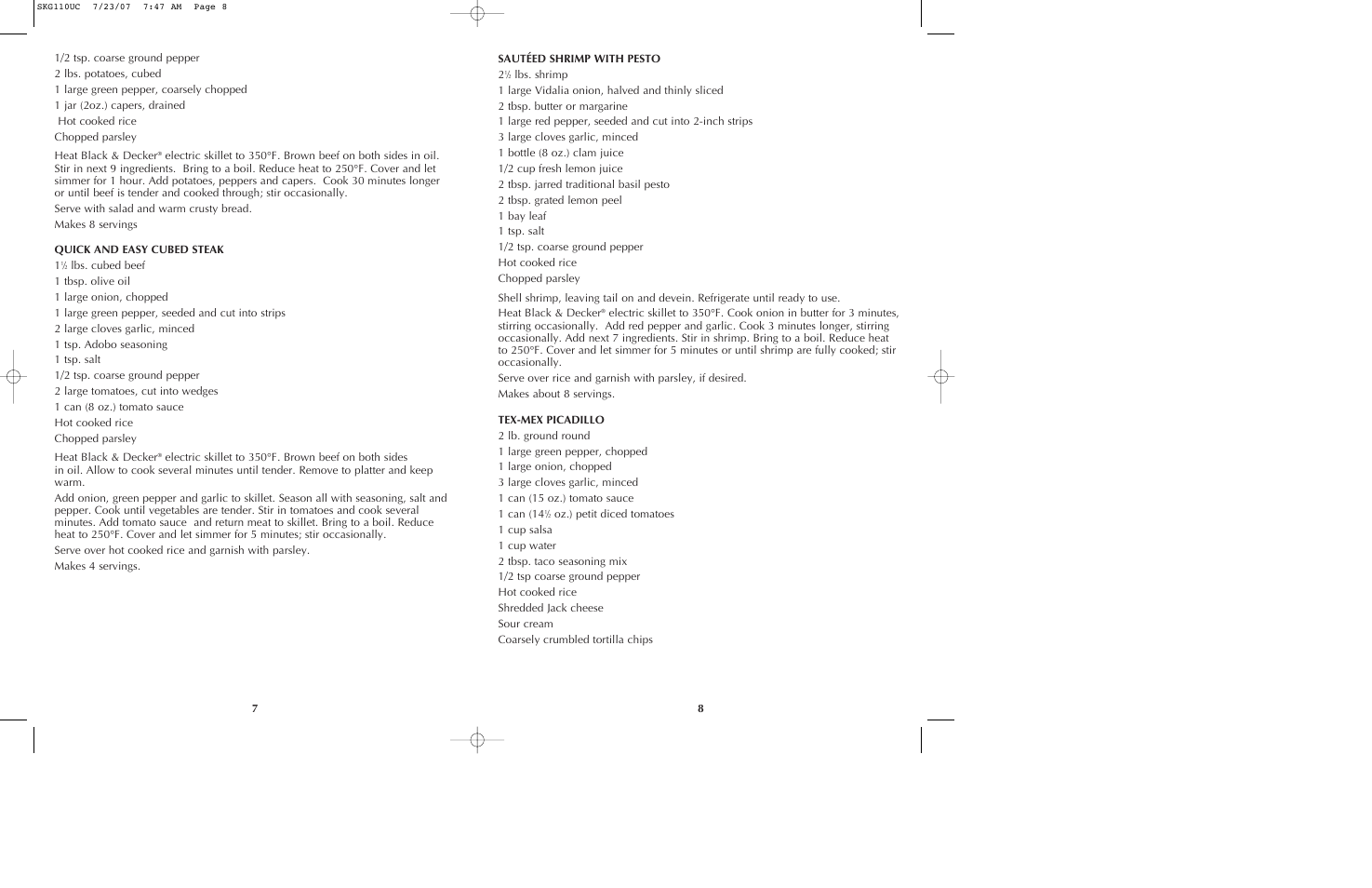 Black & Decker SKG110 User Manual | Page 5 / 21