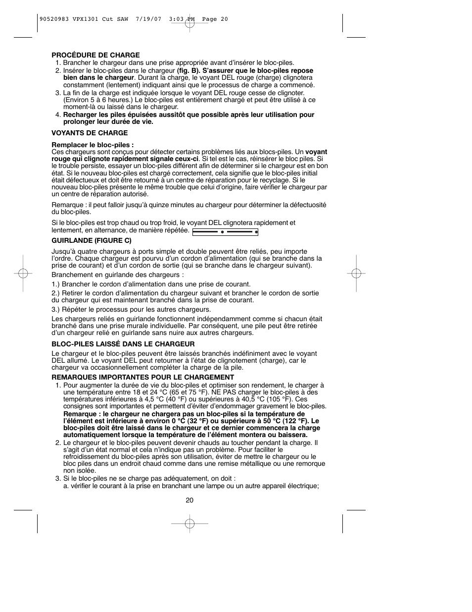Black & Decker 1 VPX VPX1301 User Manual | Page 20 / 38
