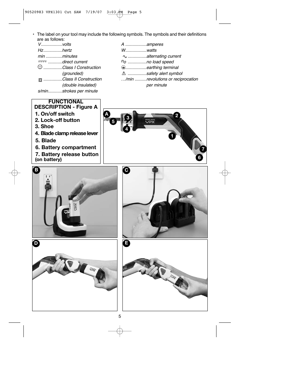 Black & Decker 1 VPX VPX1301 User Manual | Page 5 / 38