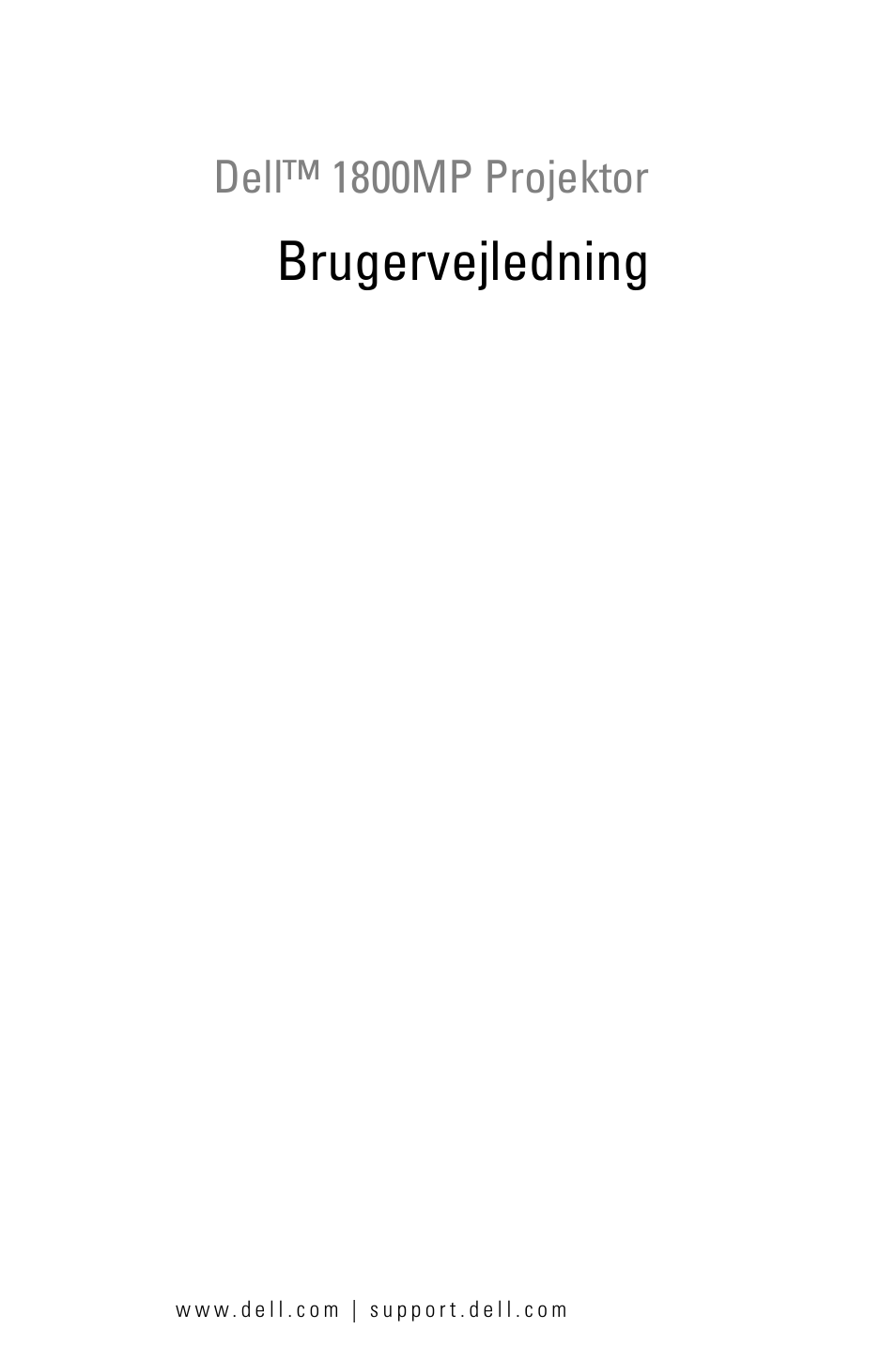 Dell™ 1800mp projektor, Brugervejledning | Dell 1800MP Projector User Manual | Page 625 / 1096