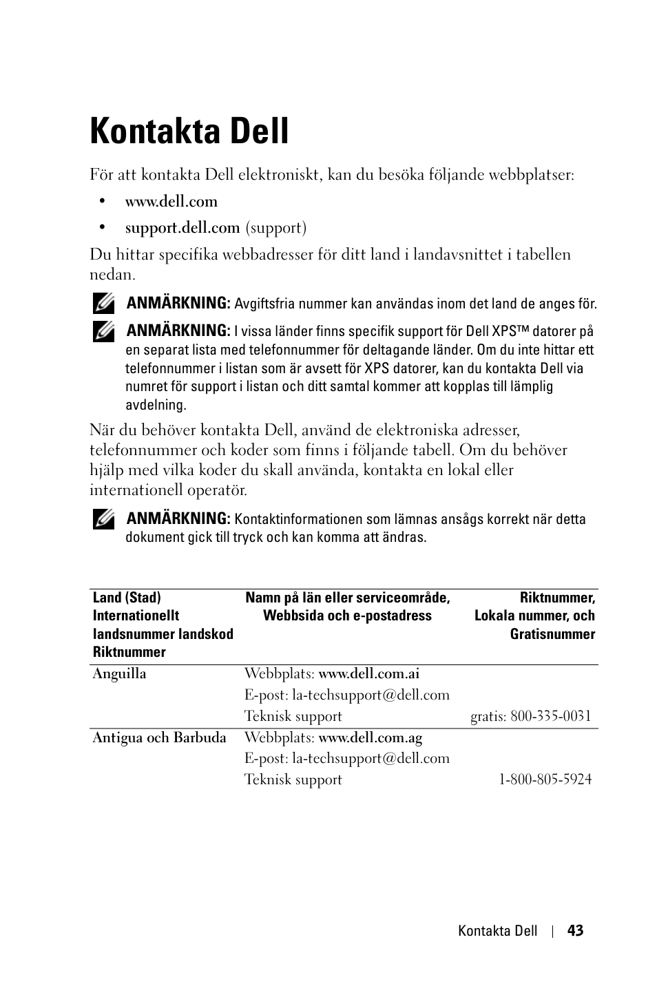 Kontakta dell | Dell 1800MP Projector User Manual | Page 897 / 1096