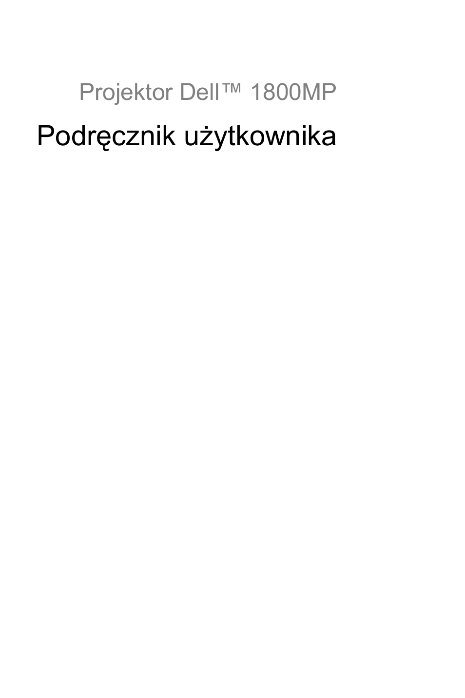 Projektor dell™ 1800mp, Podręcznik użytkownika | Dell 1800MP Projector User Manual | Page 931 / 1096