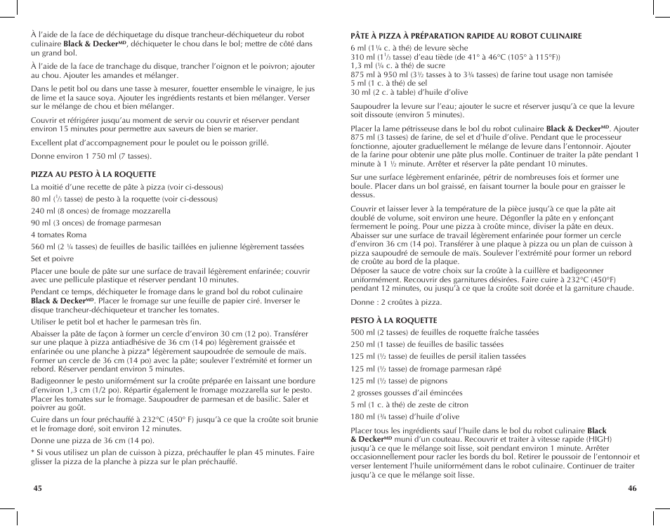 Black & Decker FP2510S User Manual | Page 24 / 29