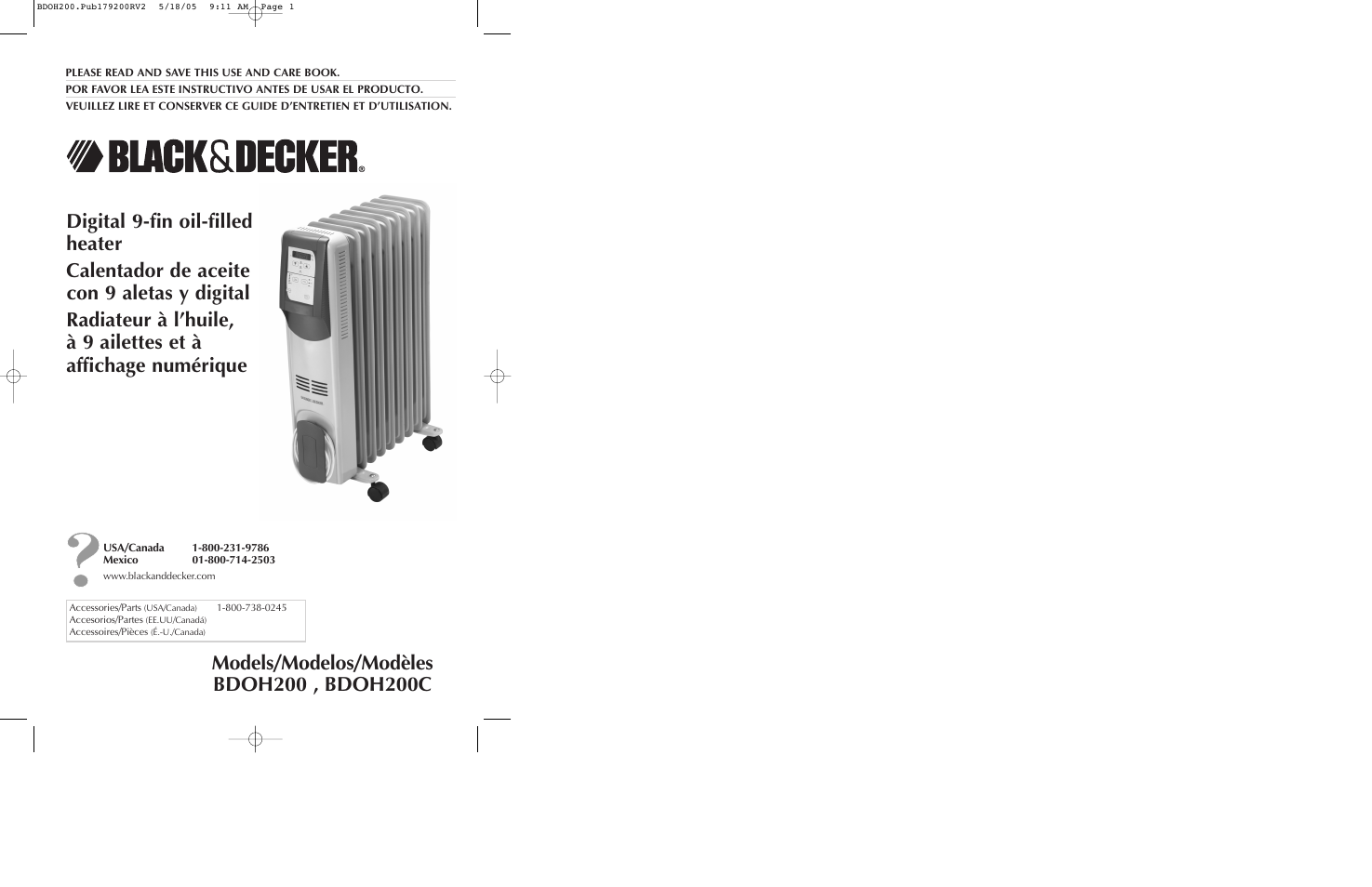 Black & Decker BDOH200C User Manual | 13 pages