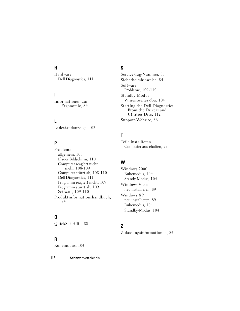 Dell Latitude D530 (Early 2008) User Manual | Page 116 / 194