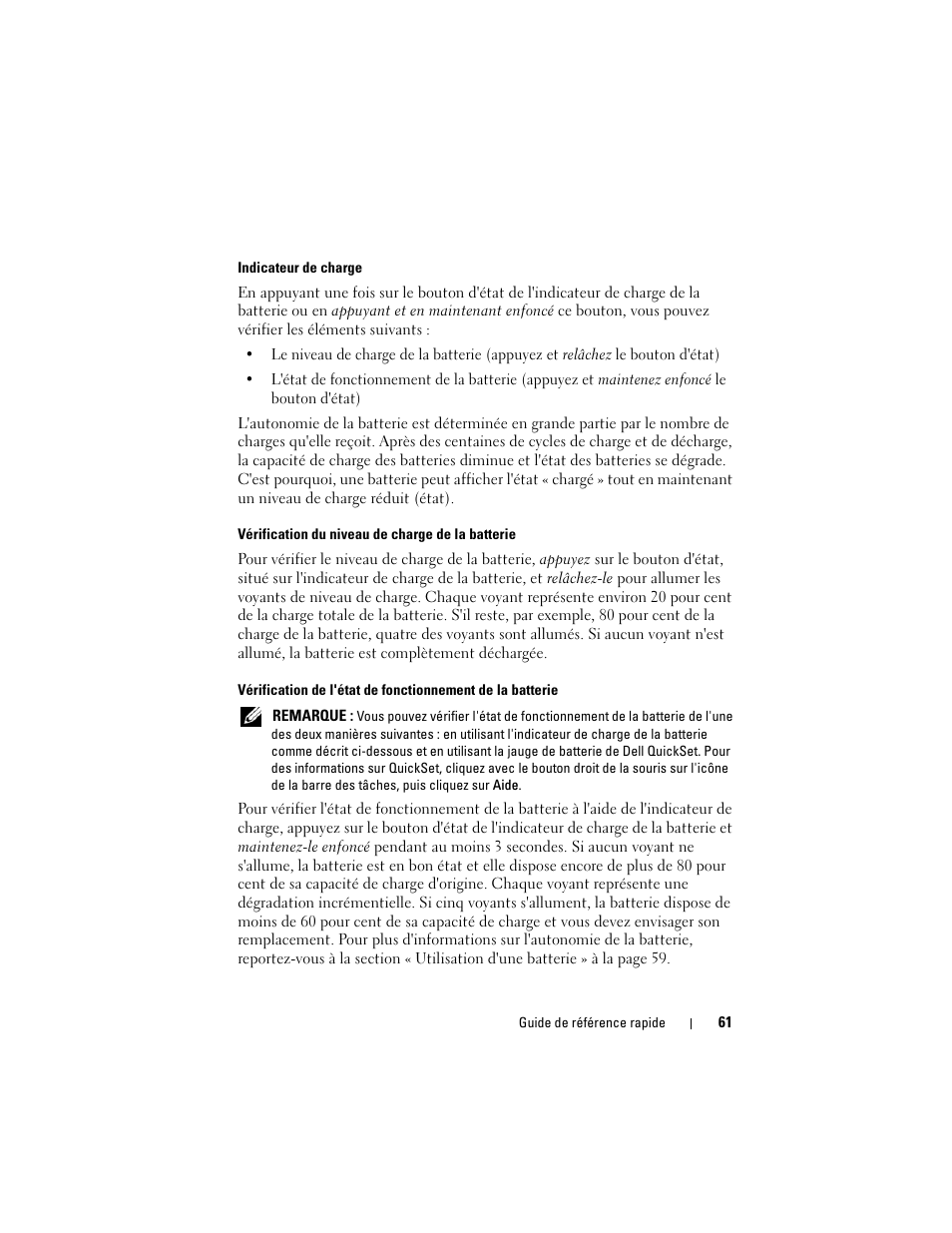 Dell Latitude D530 (Early 2008) User Manual | Page 61 / 194