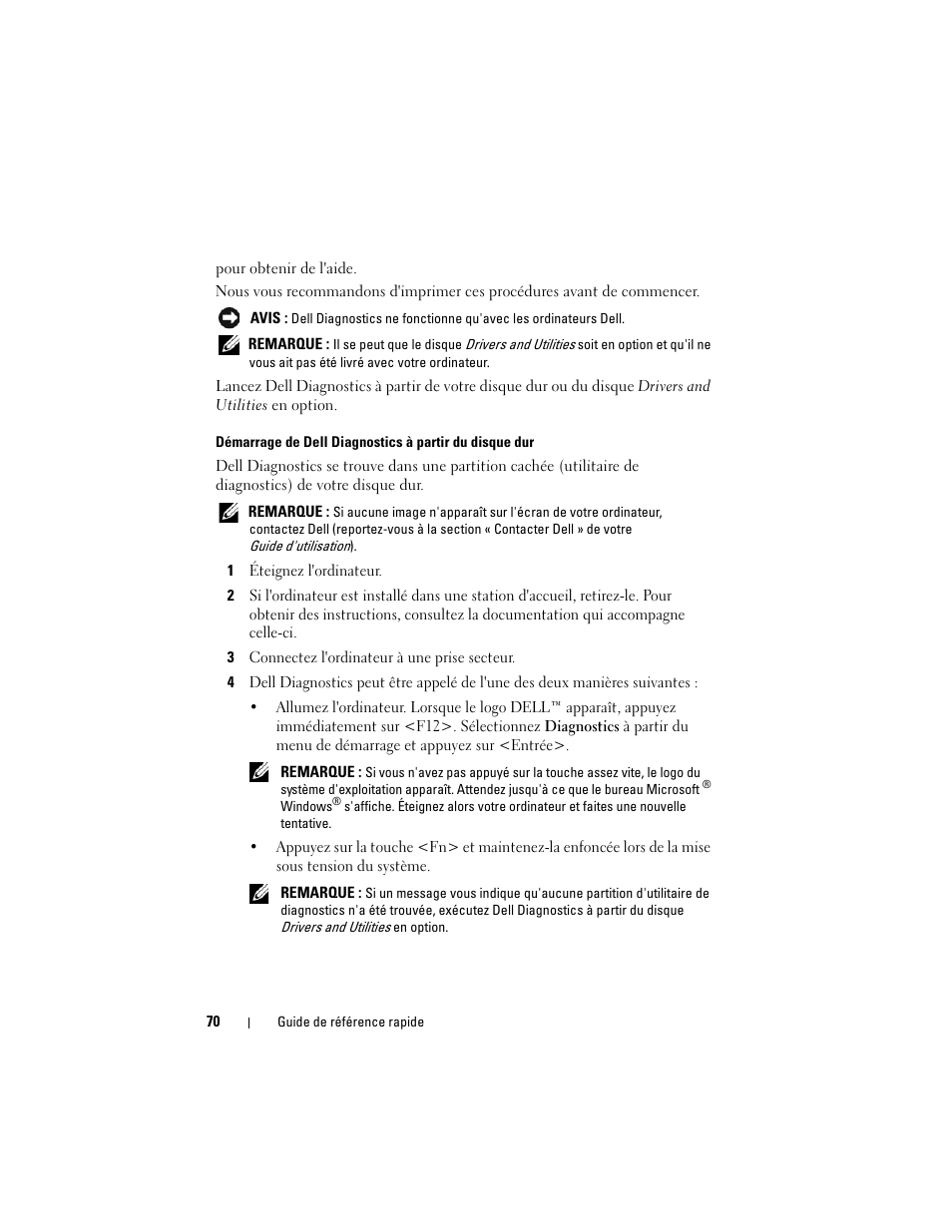 Dell Latitude D530 (Early 2008) User Manual | Page 70 / 194