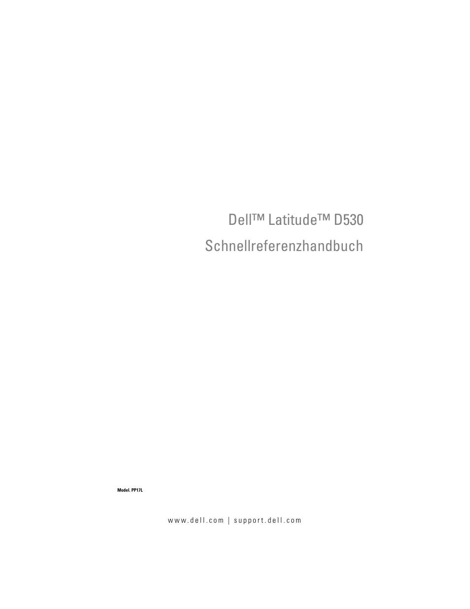 Schnellreferenzhandbuch, Dell™ latitude™ d530 schnellreferenzhandbuch | Dell Latitude D530 (Early 2008) User Manual | Page 79 / 194