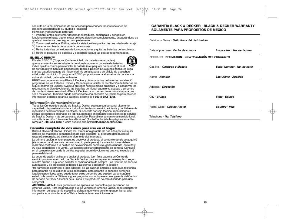 Black & Decker CHV9610 User Manual | Page 13 / 15