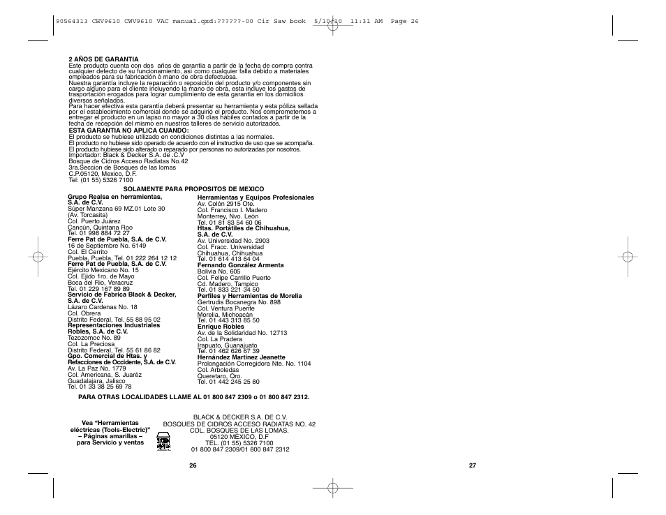 Black & Decker CHV9610 User Manual | Page 14 / 15