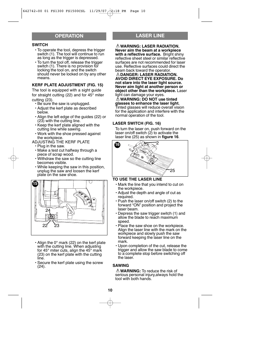 Black & Decker FS1300CSL User Manual | Page 10 / 44