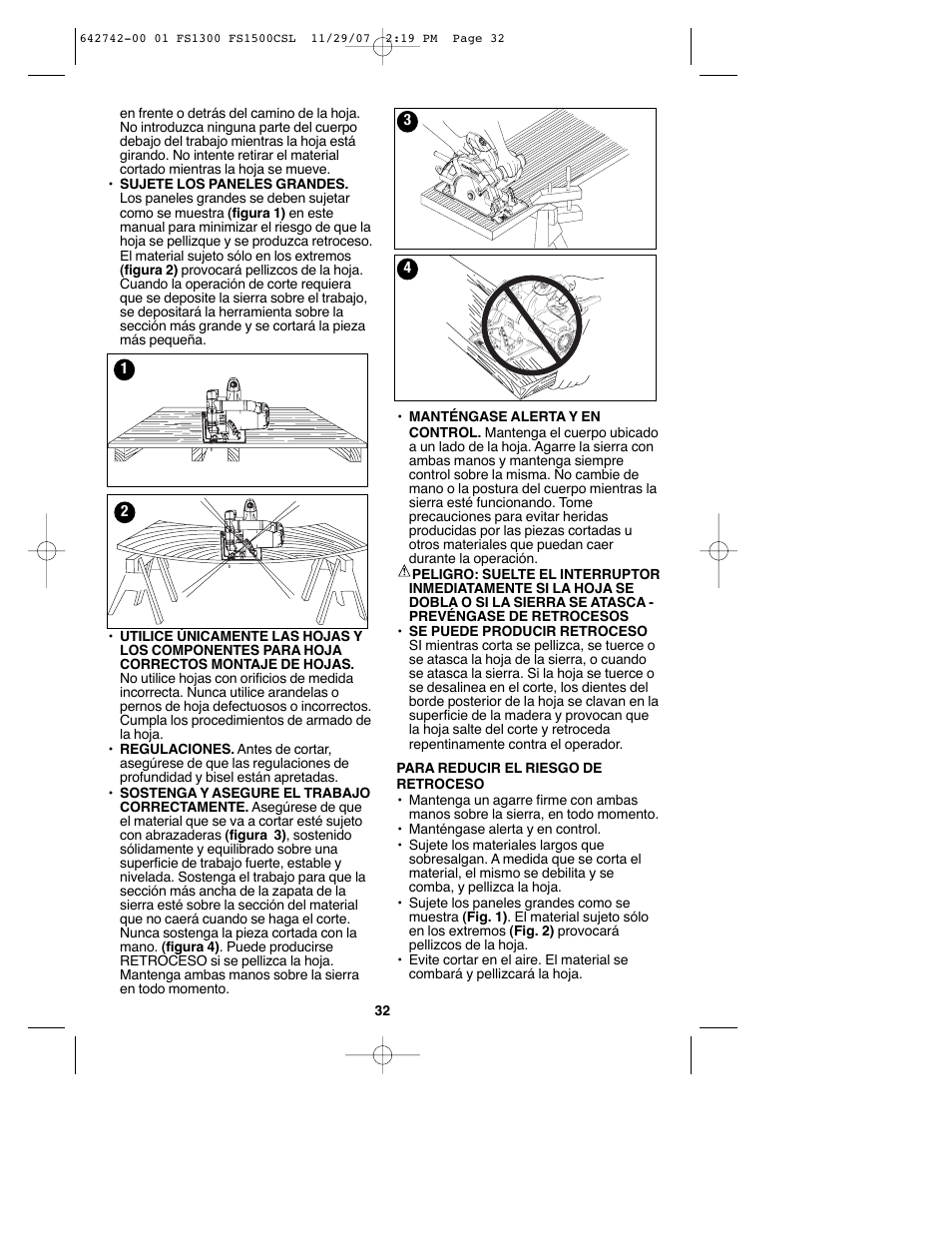 Black & Decker FS1300CSL User Manual | Page 32 / 44