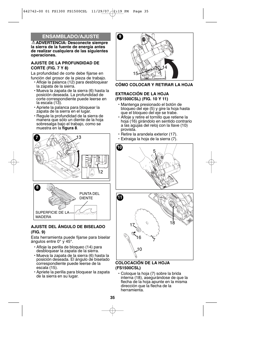 Black & Decker FS1300CSL User Manual | Page 35 / 44