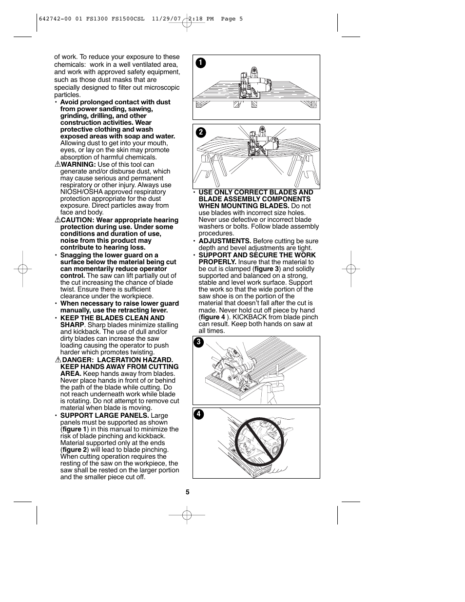 Black & Decker FS1300CSL User Manual | Page 5 / 44