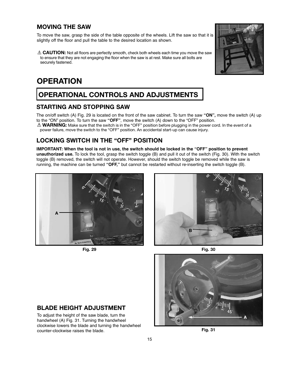 Operation, Operational controls and adjustments | Black & Decker 90528116 User Manual | Page 15 / 60