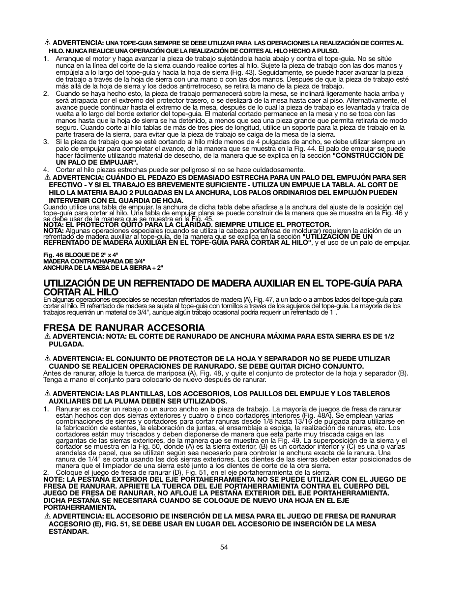 Fresa de ranurar accesoria | Black & Decker 90528116 User Manual | Page 54 / 60