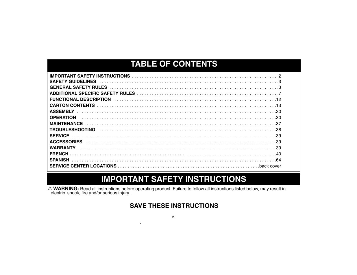 Black & Decker Fire Storm 90524442 User Manual | Page 2 / 89