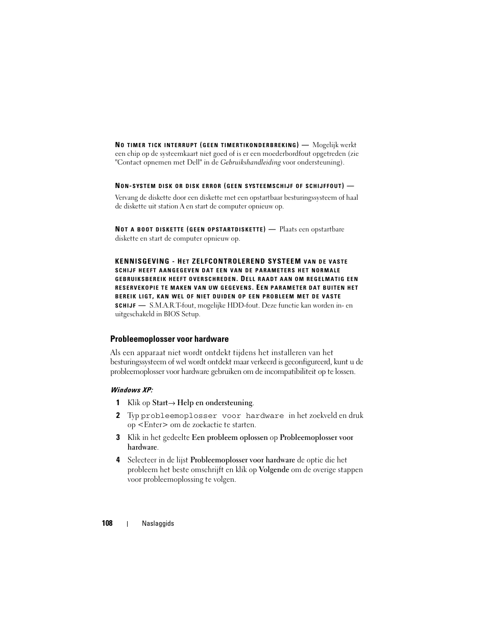 Probleemoplosser voor hardware | Dell Precision T3400 (Late 2007) User Manual | Page 108 / 422