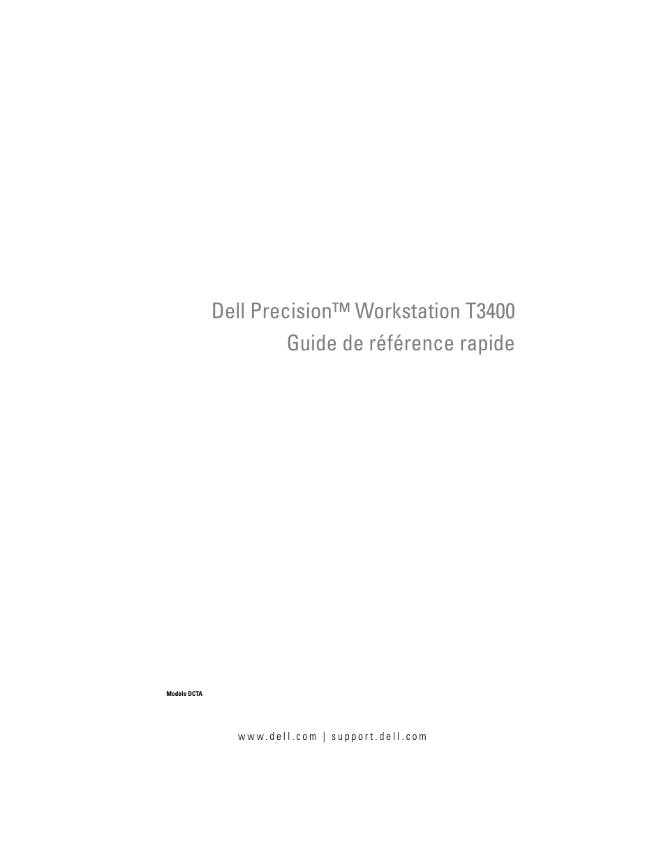 Guide de référence rapide | Dell Precision T3400 (Late 2007) User Manual | Page 137 / 422