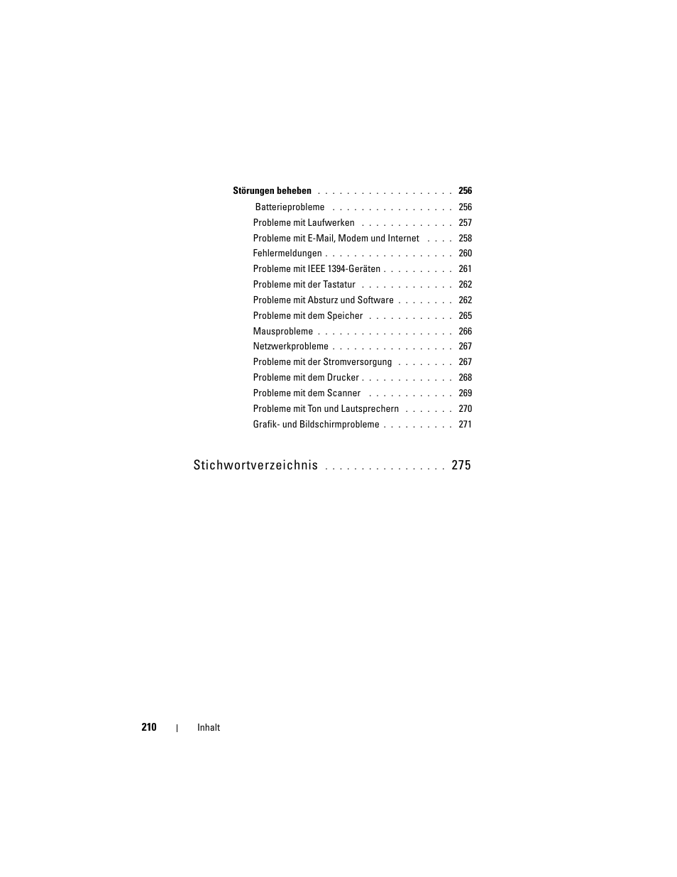 Stichwortverzeichnis | Dell Precision T3400 (Late 2007) User Manual | Page 210 / 422