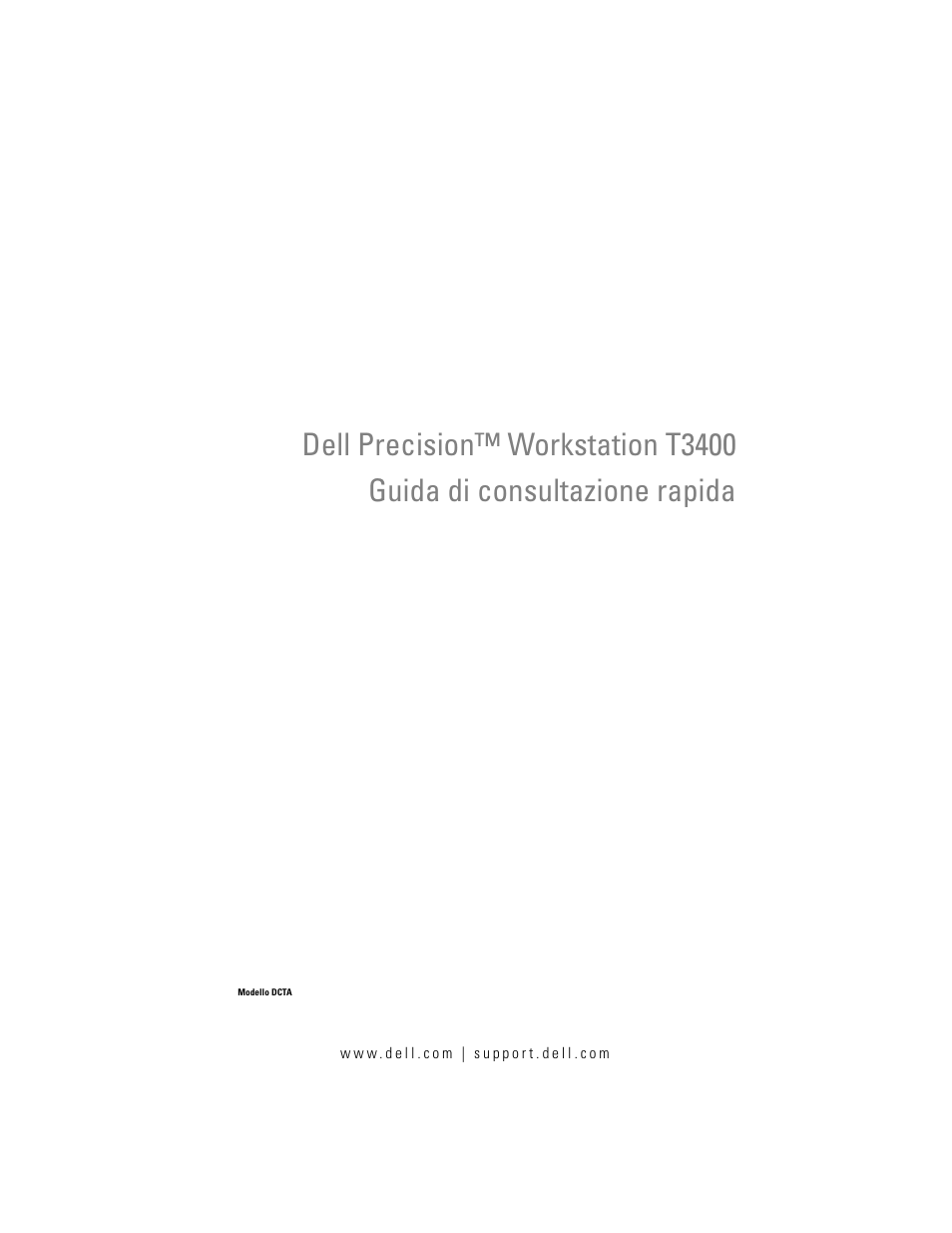 Guida di consultazione rapida | Dell Precision T3400 (Late 2007) User Manual | Page 281 / 422