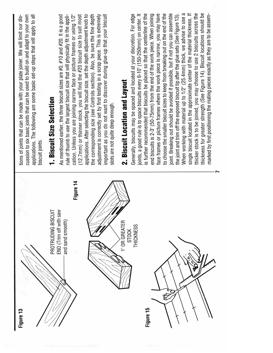 Biscuit size selection, Biscuit location and layout, Biscuit location | Layout | Black & Decker 3382 User Manual | Page 9 / 20