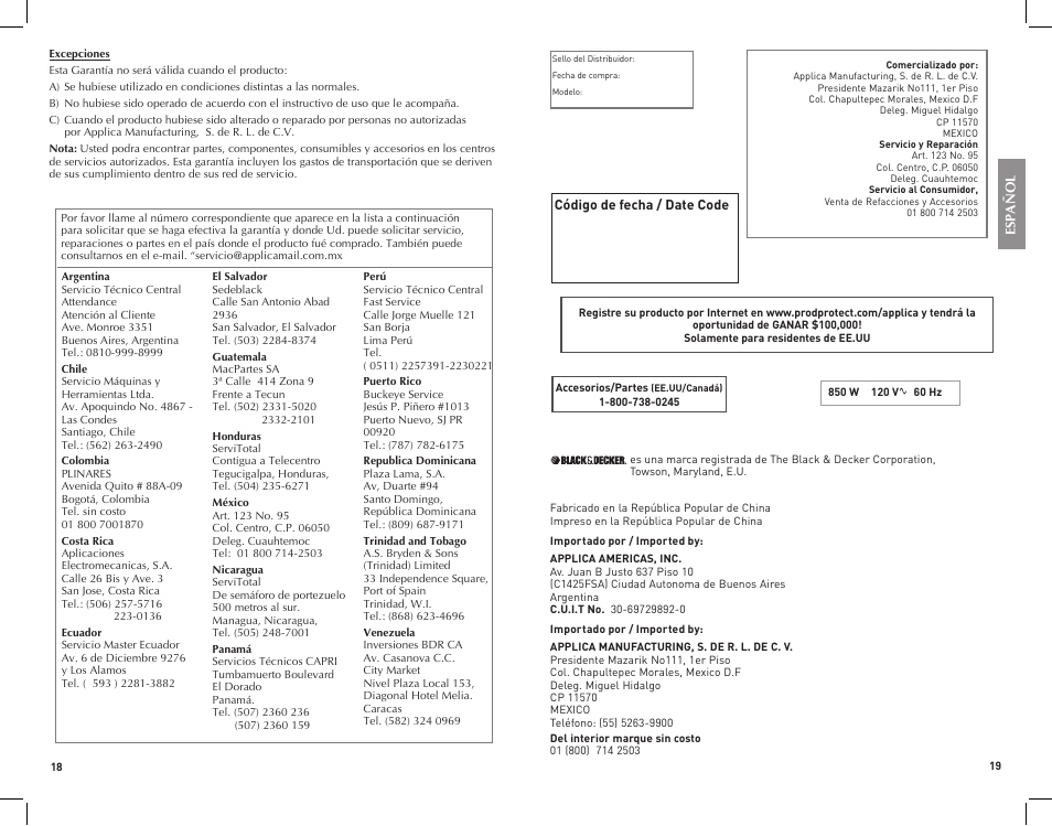 Black & Decker DLX850B User Manual | Page 10 / 15